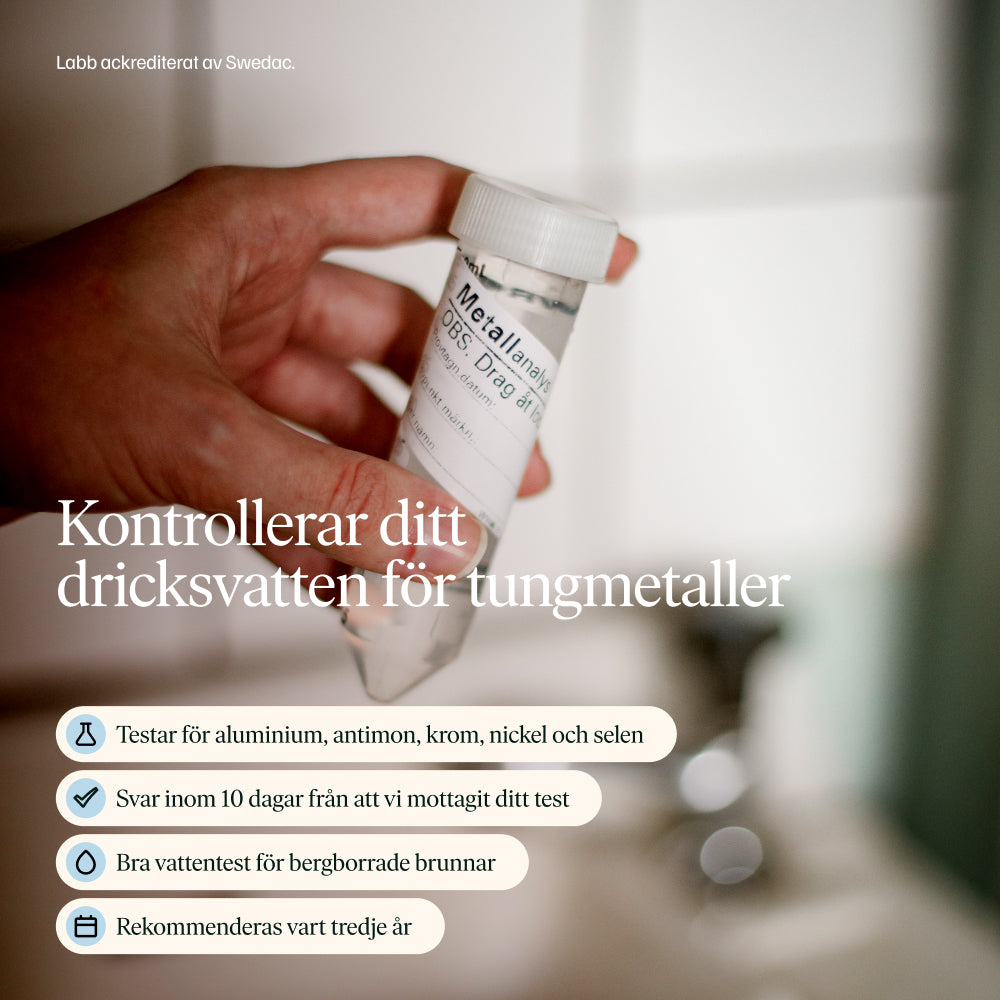 Vattentest Tungmetaller