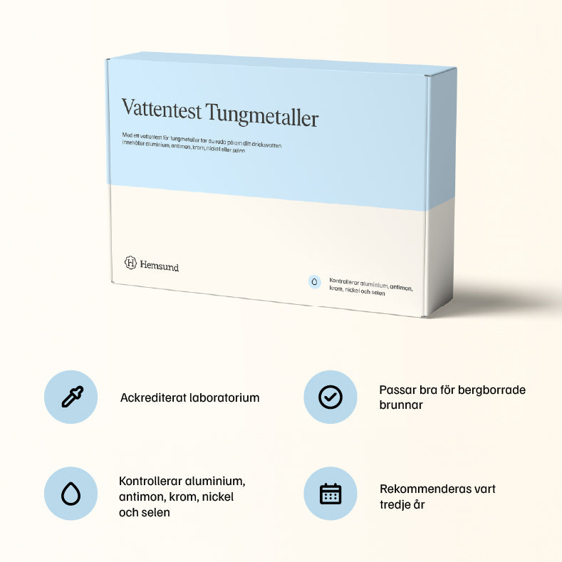 Vattentest Tungmetaller